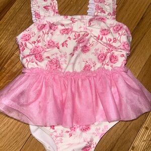 Catherine Malandrino Pink Floral Baby Swimsuit